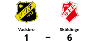 Hemmaförlust för Vadsbro - 1-6 mot Sköldinge