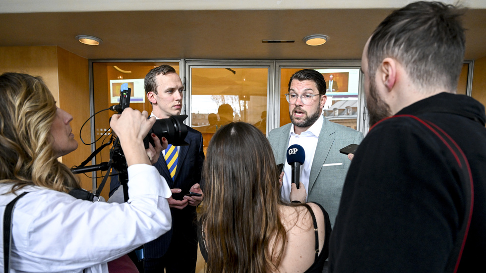 Sverigedemokraternas partiledare Jimmie Åkesson (SD).
Foto: Jessica Gow/TT