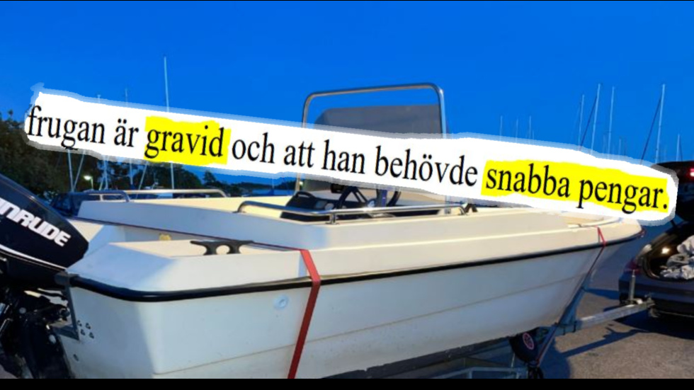 Båten stals och lades sedan ut på Facebook marketplace. Nu har en man ställts till svars. 