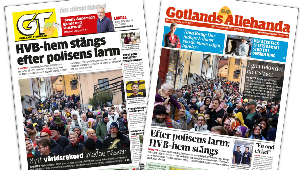 Tidningarna blir under torsdagen försenade.