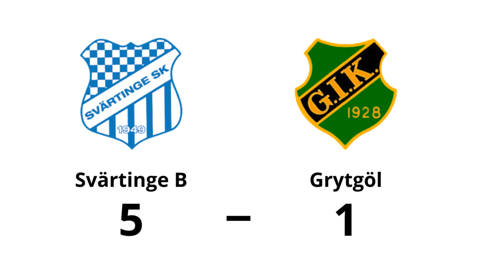 Svärtinge SK B vann mot Grytgöls IK