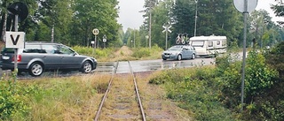 Ny järnvägsövergång i Målilla