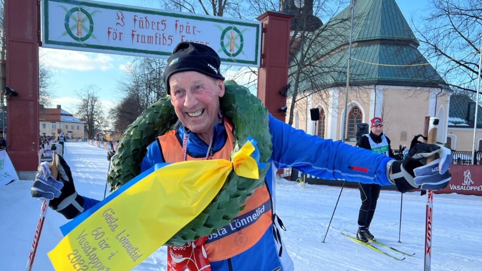 Gösta Lönnelid är nu historisk i Vasaloppet.