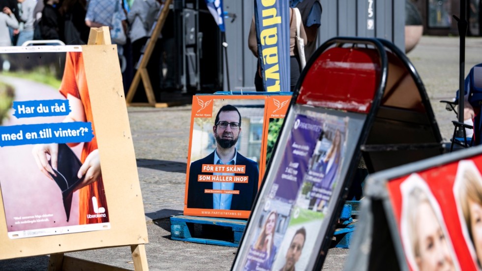 Ett stort antal valrelaterade brott har anmälts i årets valrörelse. Arkivbild.
