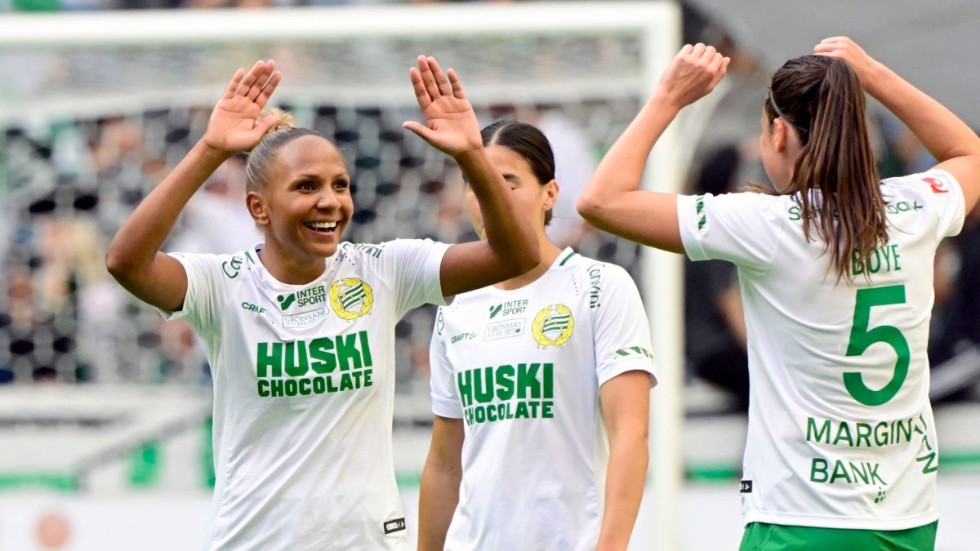 Madelen Janogy gjorde matchens båda mål när Hammarby vann över Rosengård. Arkivbild.