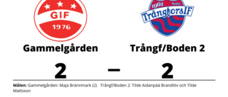 Gammelgården och Trångf/Boden 2 kryssade efter svängig match