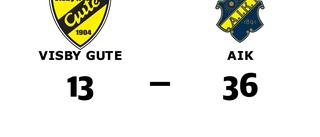 Tung förlust när Visby Gute krossades av AIK