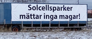 Solcellspark upprör – banderollprotest vid E 4