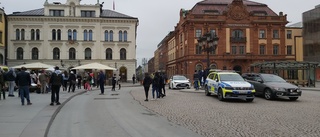 Polisen upplöste sammankomst på Stora torget