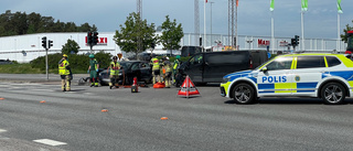 Krock i Stenhagen - en person till sjukhus och en misstänkt