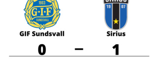 Uddamålsseger för Sirius mot GIF Sundsvall