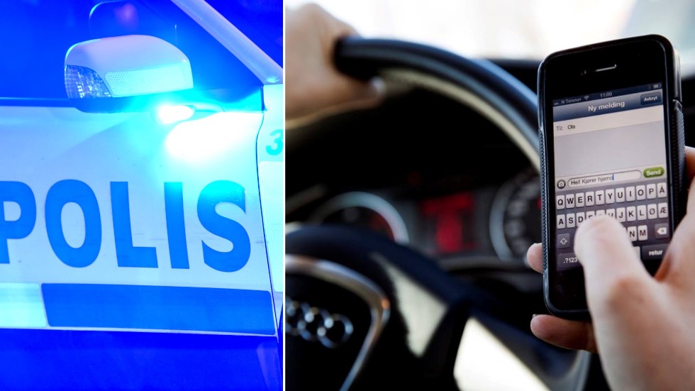 En kvinna i 35-årsåldern använde mobilen bakom ratten. Hon stoppades av polisen och dömdes sedan till böter i tingsrätten.