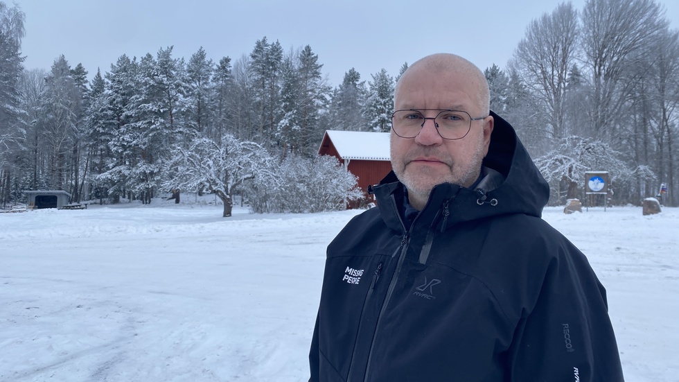 Magnus Idebro, verksamhetsledare för Missing people i Sörmland och Östergötland, vid Ramsjöhult. 