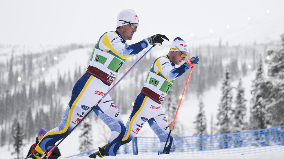 Björn Sandström kraschade under den andra sträckan av stefetten i Gällivare.