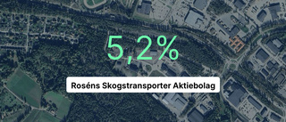 Roséns Skogstransporter Aktiebolag bland de bästa i branschen i Västerviks kommun senaste året