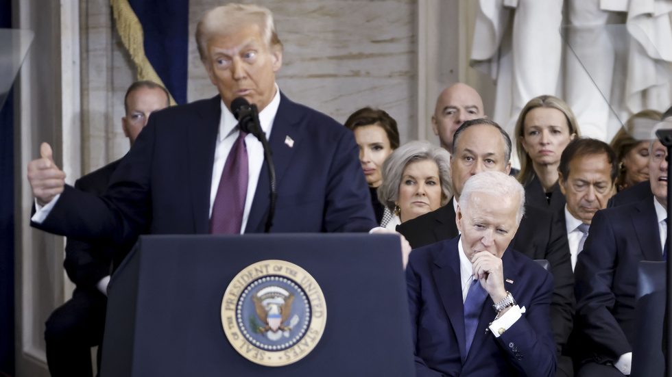 Donald Trump håller sitt installationstal efter att han svurits in som USA:s 47:e president.