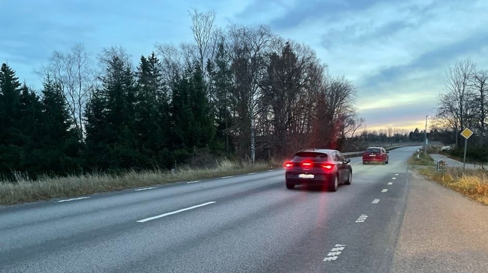Vattholmavägen, i närheten av där olyckan ska ha skett. 