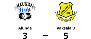 Alunda föll med 3-5 mot Vaksala U