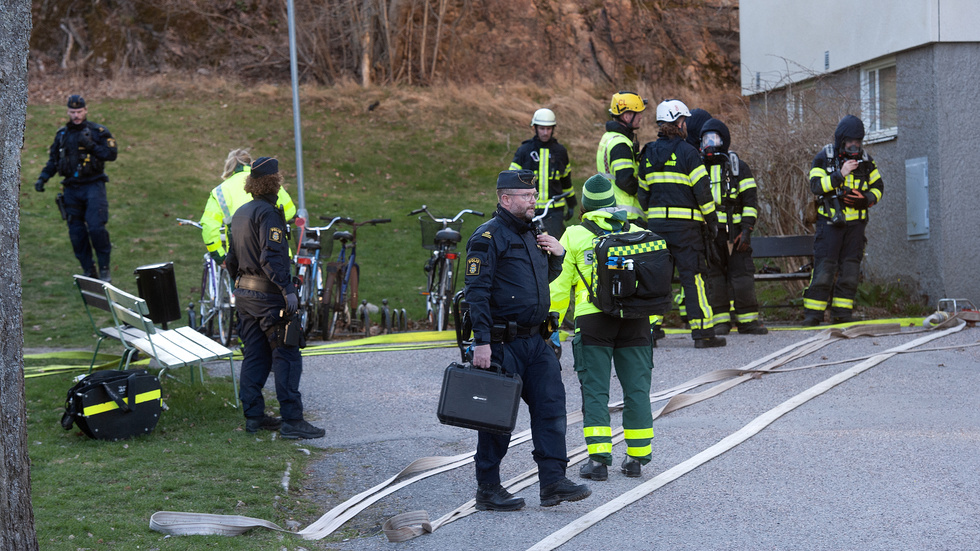 Lördagskvällens brand utreds som mordbrand.
