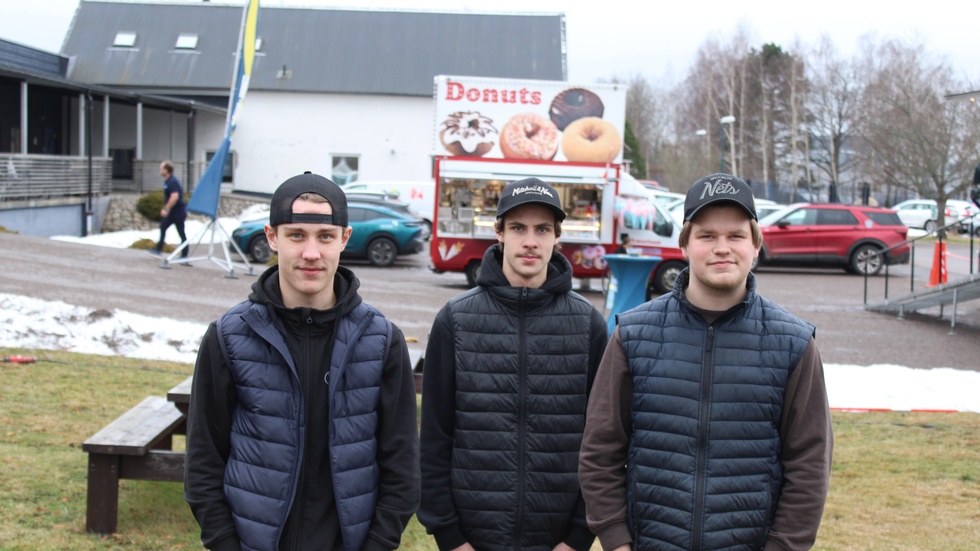 Hannes Stefansson, Eddie Lindblad och Elias Gustafsson var tre elever från Vimmerby Gymnasium som besökte mässan.