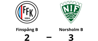 Norsholm B tog revansch – 3-2 mot Finspång B