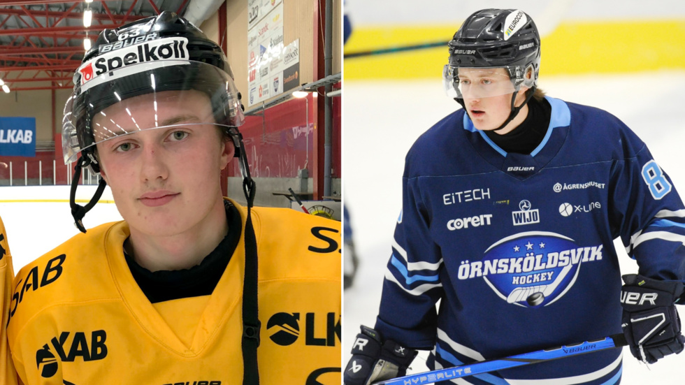 Andreas Rådberg, till vänster i Luleå Hockeys träningströja och till höger i Öviks matchtröja.
