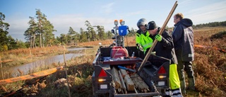 Stora vattenmängder på årets bana