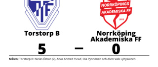 Storförlust när Norrköping Akademiska FF föll mot Torstorp B på Atlaslunden