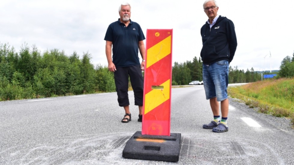 Stellan Eriksson och Krister Karlsson visade den höga bulan orsakad av en sten som trängt upp under beläggningen, och som funnits där i flera år. Den försvann ganska fort efter artikeln.