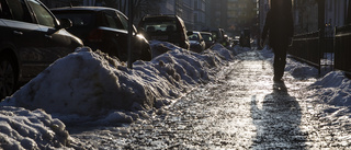 Snålt med sandningen av trottoarer