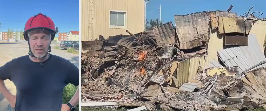 Brand i flerfamiljshus i Boden