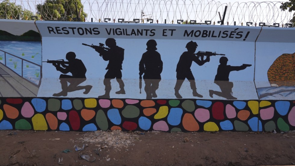 En väggmålning i Ouagadougou, Burkina Faso.