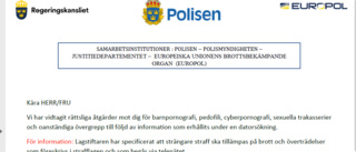 Bluffbrev som ser ut att komma från polisen