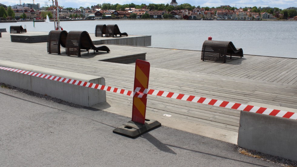 Myntbryggan har stängts av för besökare. 