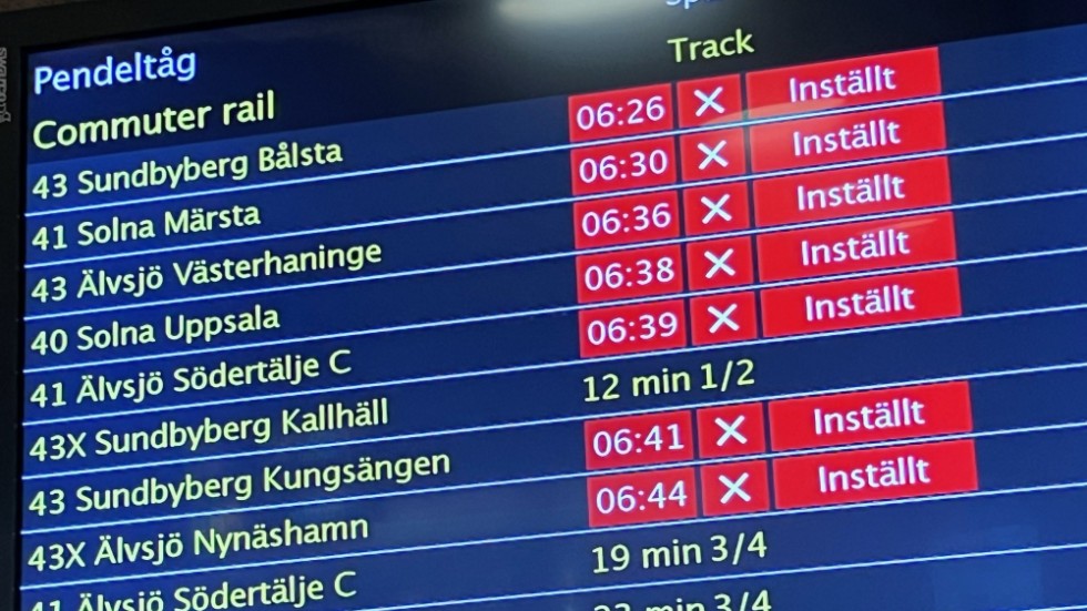 Den vilda strejken bland lokförare på pendeltågen i Stockholm orsakade stora problem och resulterade i många inställda tåg. Arkivbild.