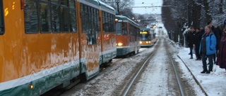 Bussfel orsakade spårvagnsstopp