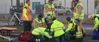 Påkörd cyklist till sjukhus