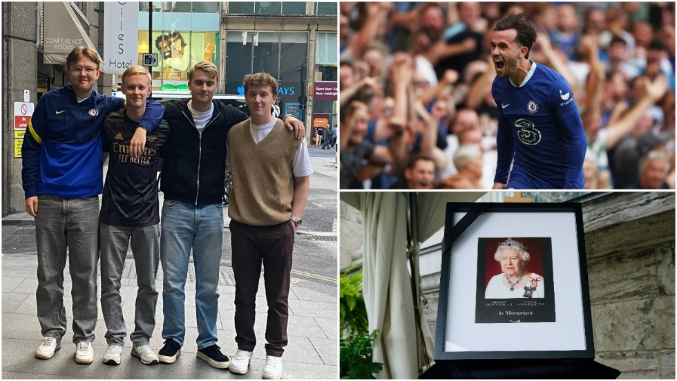 Eskilstunavännernas drömresa till London med två inbokade Premier League-matcher blev inte vad de hade väntat sig. Efter drottningens död har alla fotbollsmatcher i helgen ställts in.