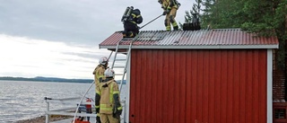 Brand i bastu på Hemlunda