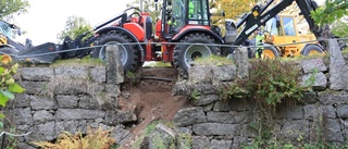 Efter raset: Bron stängs av