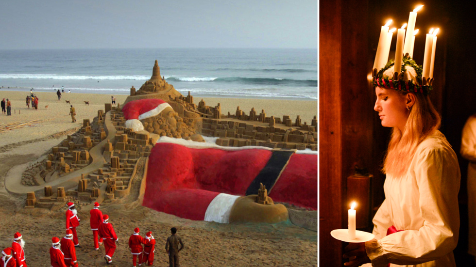 Christmas celebrations in Puri, India and the quiet beauty of St Lucia.
