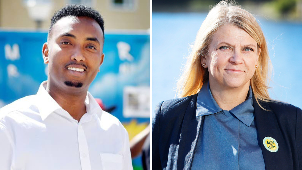Mohamed Abdukani och Marielle Lahti, MP.