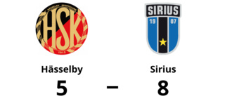 8-5-seger för Sirius mot Hässelby