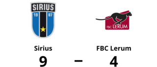 Segerlös svit bröts när Sirius vann mot FBC Lerum