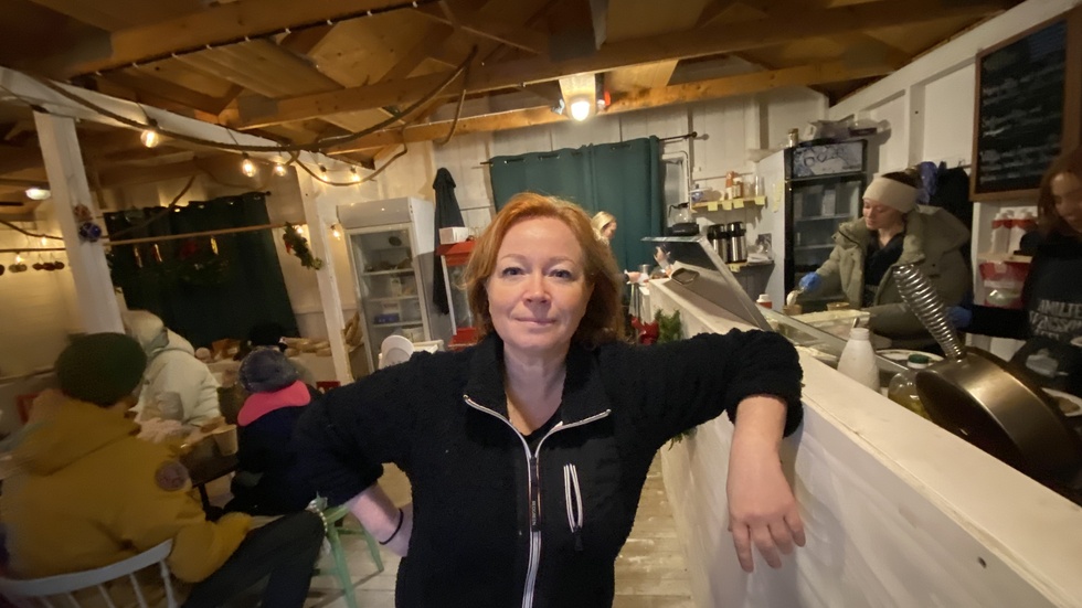 "Vi har absolut märkt av de högre priserna på råvaror", säger Petja Svensson på Familjen Svenssons våffleri.  