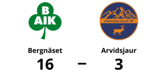 Bergnäset utklassade Arvidsjaur – seger med 16-3