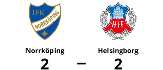 Oavgjort för Norrköping hemma mot Helsingborg