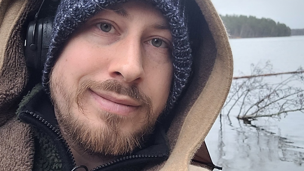 August som var först fram på den glashala sträckan på E18.