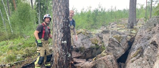 Åska bakom bränderna i Målilla