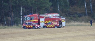 Larm om gräsbrand orsakade larmpådrag